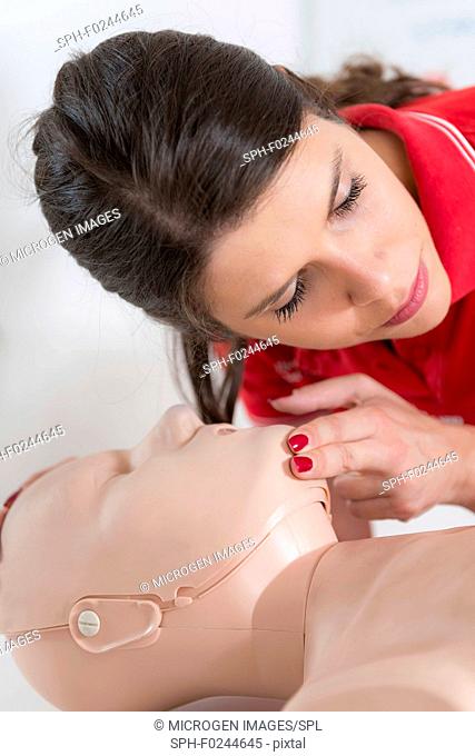 First Aid Training. Cardiopulmonary resuscitation. First aid course
