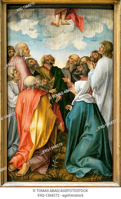 The Ascension of Christ, by Hans Suess von Kulmbach, German, Kulmbach ca  1480-1521/22 Nuremberg, Oil on wood Overall 24 1/4 x 15 in  61 5 x 38 1 cm