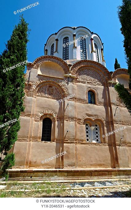 The Byzantine of Nea Moni built by Constantine IX and Empress Zoe after the miraculous appearance of an Icon of the Virgin Mary at the site and inaugurated in...