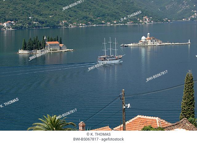 Perast, isles with church Sv. Dorde Gospa od Skrpelja, Serbia-Montenegro, Montenegro, Bay of Kotor