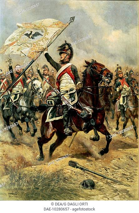 Edouard Detaille (1848-1912), The Trophy, soldier of the 4th French Dragoon Regiment with the Prussian flag, 1898.  Paris, Musée De L'Armée (Army Museum)