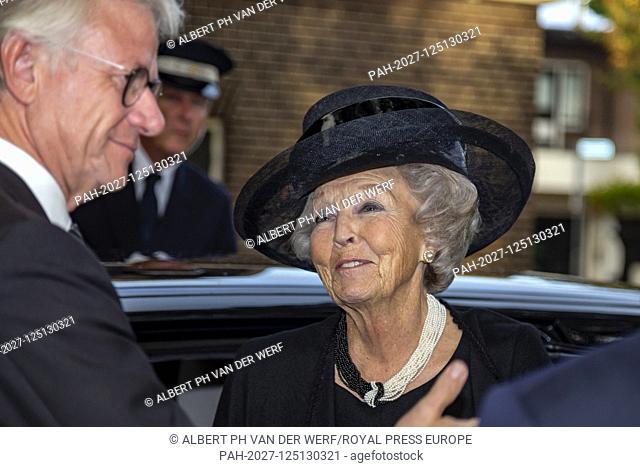 Princess Beatrix of The Netherlands leave at the Oude Kerk in Putten, on October 02, 2019, after attending the 75th anniversary of the Putten raid