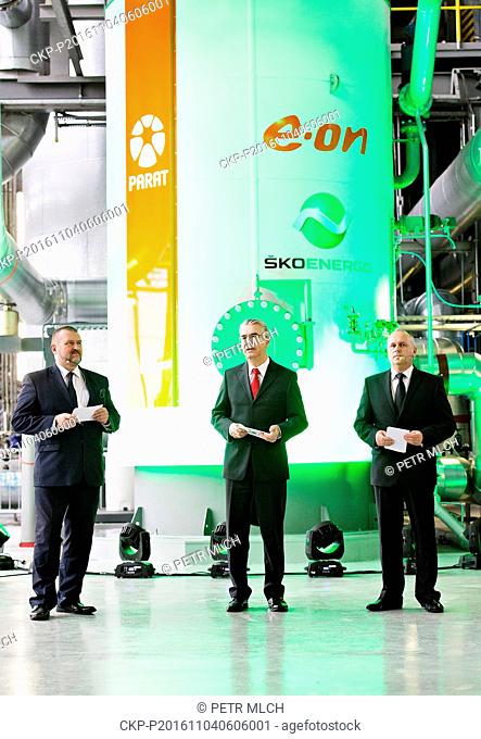 Sko-Energo company put into operation new electric boiler in the area of automaker Skoda company in Mlada Boleslav, Czech Republic, November 4
