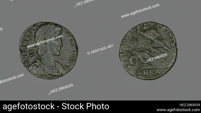 Coin Portraying Emperor Constantius II, 351-354. Creator: Unknown