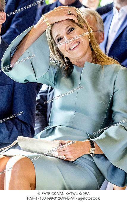 Queen Maxima of The Netherlands attends the King Willem I lecture at Koppert Cress in Westland, The Netherlands, 3 October 2017