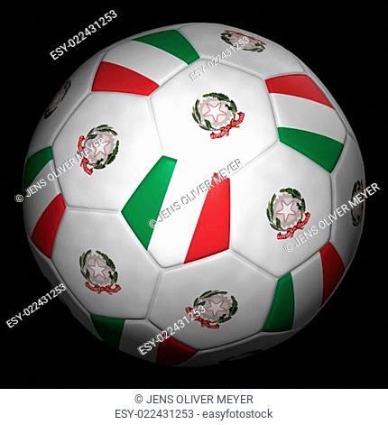 Fussball mit Fahne, Italien