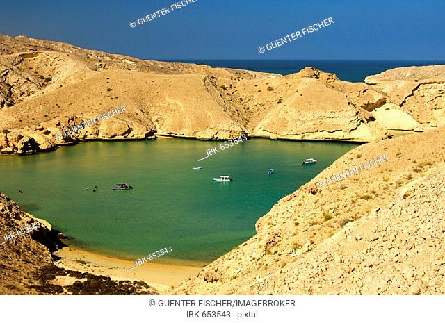 Pittoresque bay, Bandar al Jissah, Sultanate of Oman