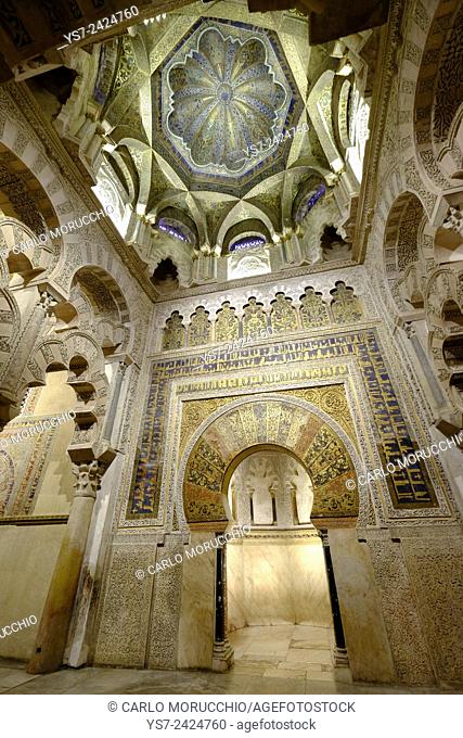 Mihrab of the Mezquita, Cordoba, Andalucia, Spain, Europe