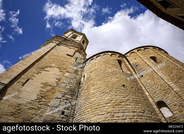 Exteriors of the Roda de Isábena Cathedral (Ribagorza, Huesca, Aragon, Spain)