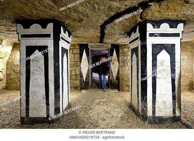 France, Paris, the Catacombs, entrance to the ossuary
