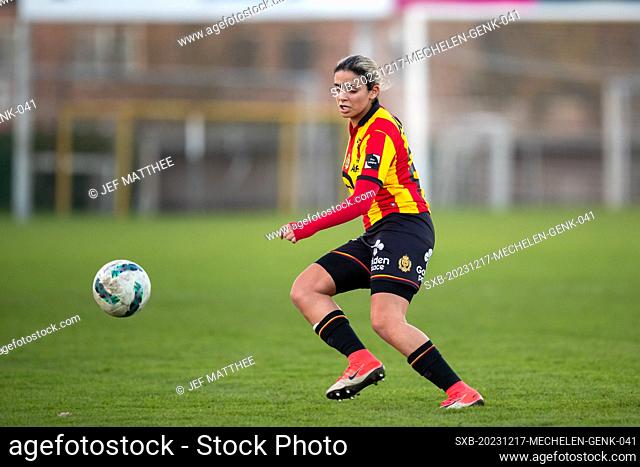 Senna El Messaoudi (23) of KV Mechelen pictured in action during a female soccer game between KV Mechelen and KRC Genk Ladies on the 12th matchday of the...