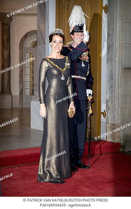 Prince Joachim and Princess Marie of Denmark attend the annual new year reception at Amalienborg Palace in Copenhagen, Denmark, 1 January 2017