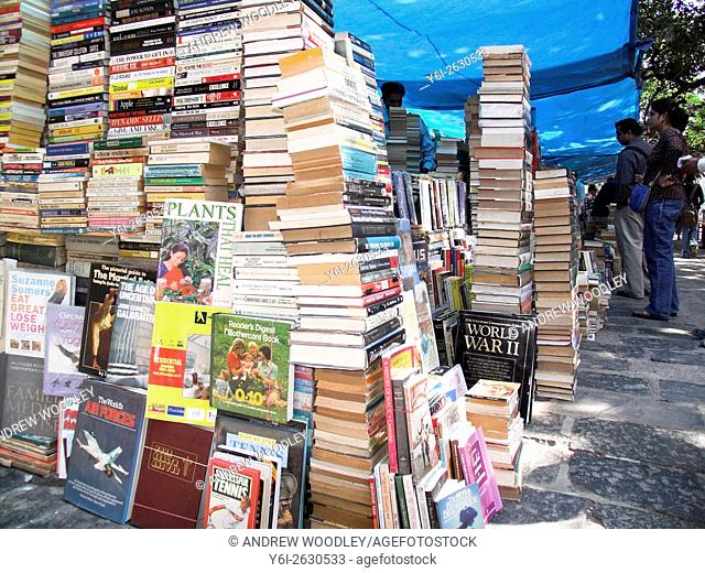 Outdoor book stall near University Road Mumbai Maharashtra India