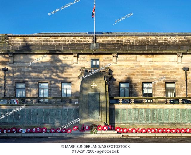 Museum and Art Gallery and War Memorial at Kirkcaldy Fife Scotland