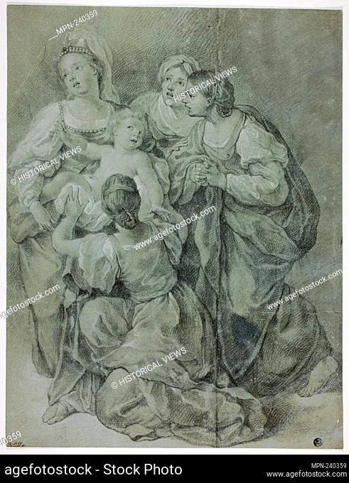 Group of Four Women and Child - After Domenichino Italian, 1581-1641 - Artist: Domenichino, Origin: Italy, Date: 1650-1749
