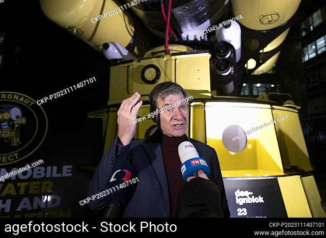 Italian astronaut Paolo Nespoli attends a press conference on occasion of official opening of training and research center for simulated space missions Little...