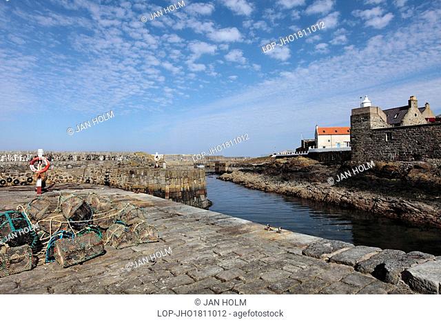 Scotland, Aberdeenshire, Portsoy. Portsoy Harbour, completed in 1693 is possibly the oldest natural harbour in Europe