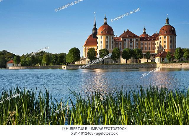 Moritzburg Castle, baroque hunting lodge from Saxonian King August the Strong near Dresden, Saxony, Germany