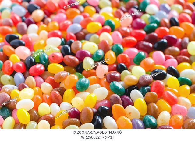 Jelly beans candy background