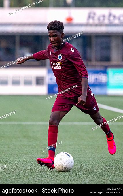 Club NXT's Ochieng Wilkims pictured in action during a friendly soccer match between Belgian 1B soccer team Club NXT (Club Brugge's U23) and Dutch team Hoek