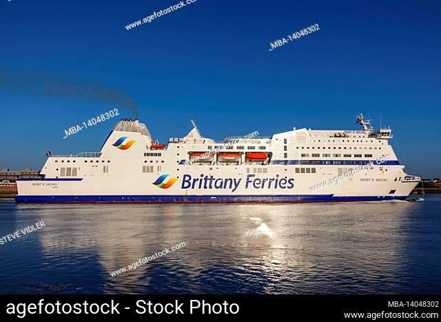 england, hampshire, portsmouth, brittany ferries mont san michel