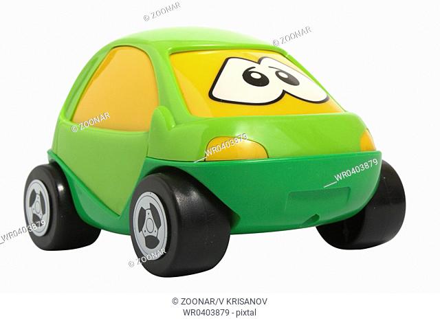 Toy car isolated on white with clipping path