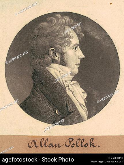 Alan Pollok, 1808. Creator: Charles Balthazar Julien Févret de Saint-Mémin