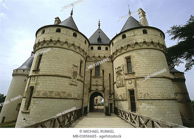 France, Touraine, Chaumont-sur-Loire, renaissance-palace, Europe, west-France, culture, sight, landmarks, architecture, buildings, construction, palace, castle