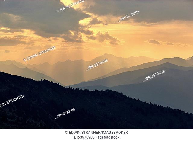 Evening mood in Nock Mountains Biosphere Reserve, Carinthia, Austria