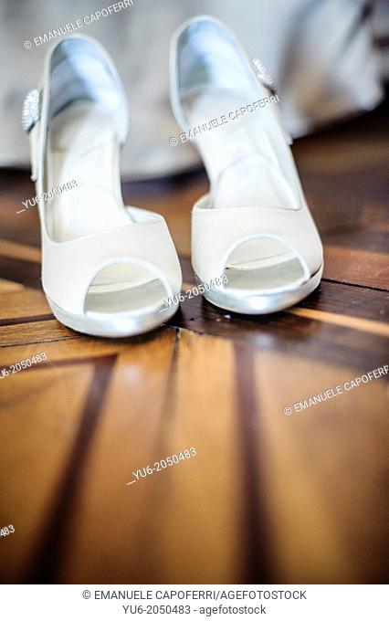 Dress and wedding shoes