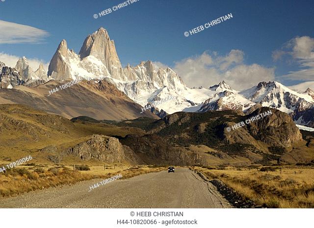 Montana Fitz Roy, Mountain, Parque Nacional, Los Glaciares, El Chalten, Santa Cruz, Patagonia, Argentina, South Americ