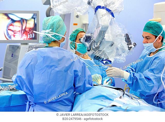 Operating room, Brain operation, Neurosurgery, Hospital Donostia, San Sebastian, Gipuzkoa, Basque Country, Spain