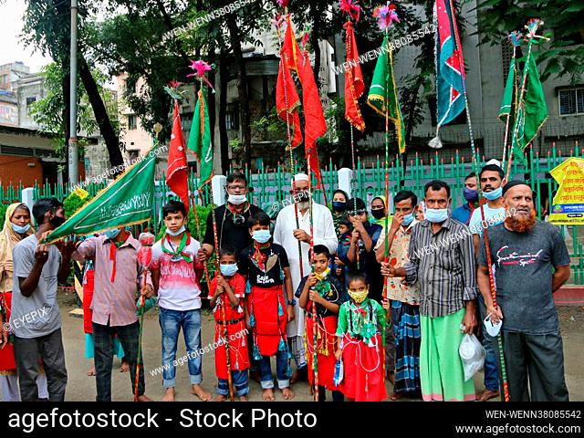 Shias bring out the customary Tazia parade on August 20th 2021 in Dhaka, Bangladesh. The participants plan for the parade and start their recognition customs a...