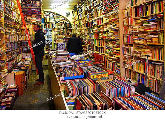 La Bouquinerie second hand bookshop at Bordeaux, Gironde, Aquitaine, France