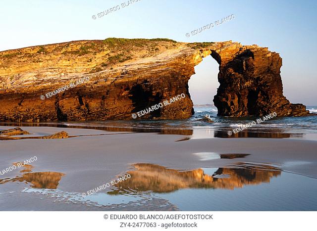 The Cathedrals beach. Lugo provence. Galicia. Spain. Europe