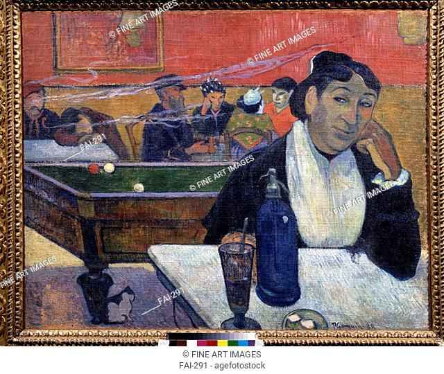 Night Café at Arles. Gauguin, Paul Eugéne Henri (1848-1903). Oil on canvas. Postimpressionism. 1888. State A. Pushkin Museum of Fine Arts, Moscow