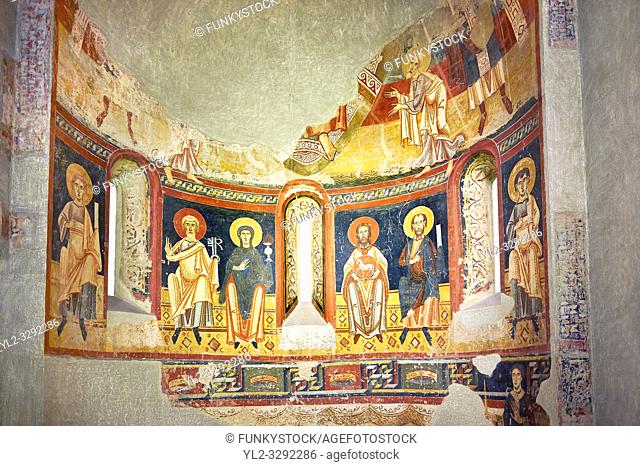 The Romanesque Apse of Bugal. Late XI - XII century, fresco transplanted to canvas from the Churches of the old St. Peter's Monastery Burgal, La Guingueta