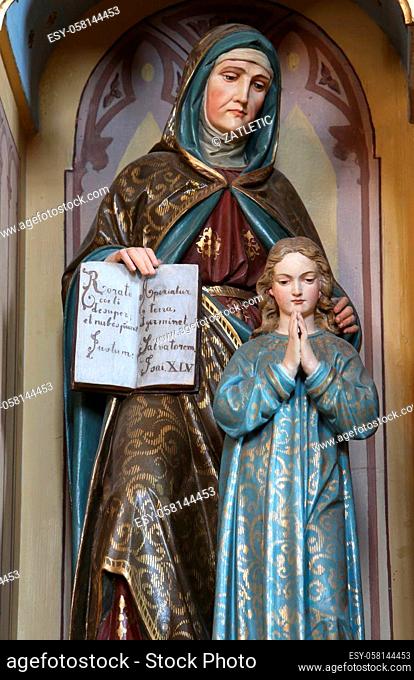 St Anne with Virgin Mary, altarpiece on altar of Our Lady in the church of Saint Matthew in Stitar, Croatia