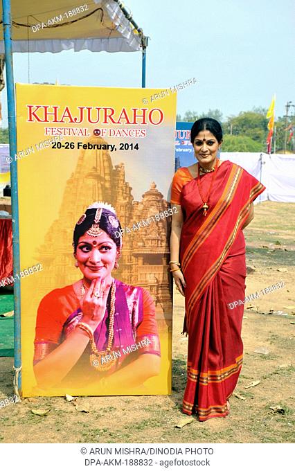 Khajuraho Dance Festival 2014 Padmashri Geeta Chandran Madhya pradesh India Asia