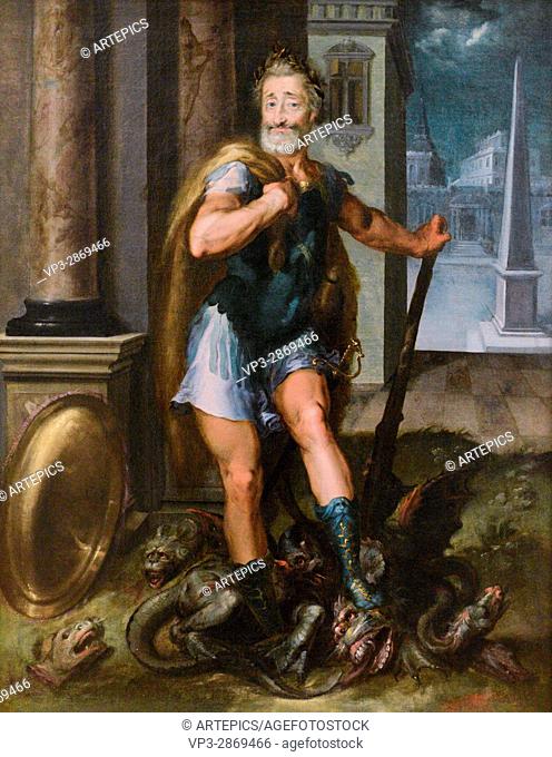 Toussaint Dubreuil Workshop - Portrait d' Henri IV en Hercule Terrassant l'Hydre de Lerne - Louvre Museum Paris