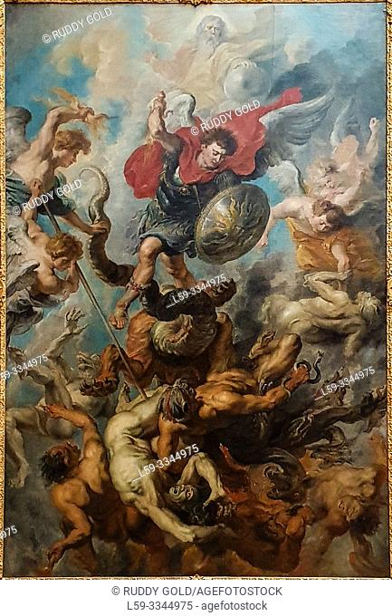 'Saint Michael expelling Lucifer and the Rebel Angels ', 1622, by Peter Paul Rubens (1577-1640)