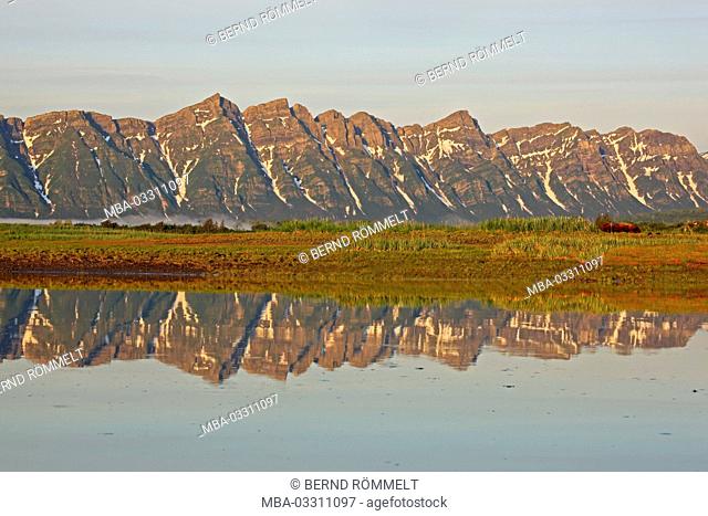North America, the USA, Alaska, Katmai national park, Hello, Bay, mountain landscape, Coast Mountains, coastal mountains