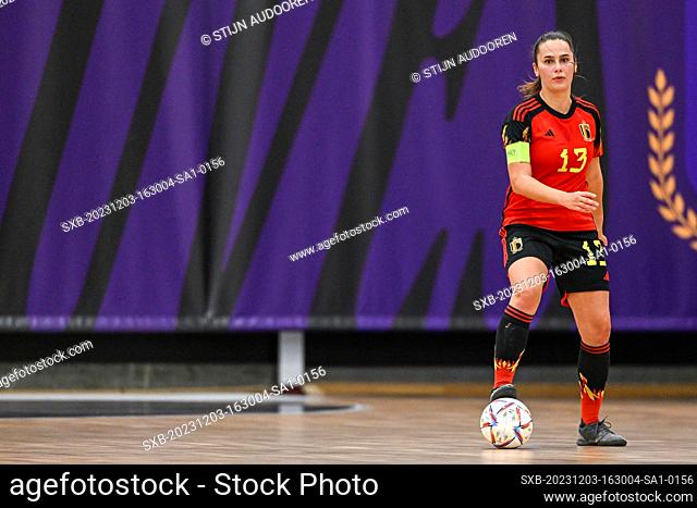 Matilde Drumont (13) of Belgium pictured during a futsal game between Belgium called Red Flames Futsal and North-Ireland