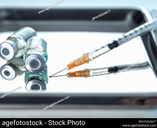 Vaccine and syringe
