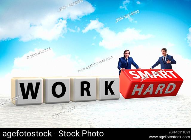 Concept of working smarter not harder