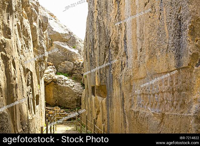 Reliefs Chamber B, Yazilikaya, Rock Sanctuary of the Hittites, Turkey, Yazilikaya, Turkey, Asia
