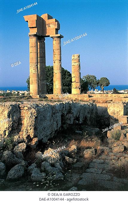Temple of Pythian Apollo, Rhodes, Greece. Greek civilisation