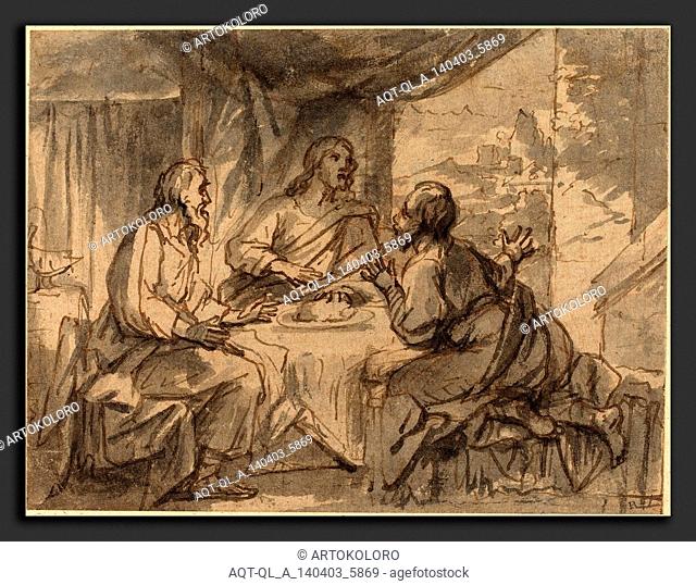 Attributed to Abraham van Diepenbeeck (Flemish, 1596 - 1675), Supper at Emmaus, pen and brown ink with gray wash on laid paper