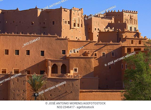 Taourirt Kasbah, built by Pasha Glaoui, Ouarzazate, UNESCO World Heritage Site, Ouarzazate Province, Morocco, North Africa,