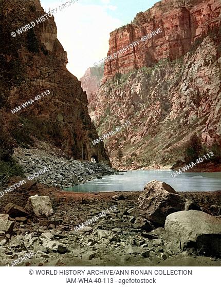 Rainbow at the Grand Canyon by Arnold Genthe, 1869-1942, photographer between 1906 and 1912